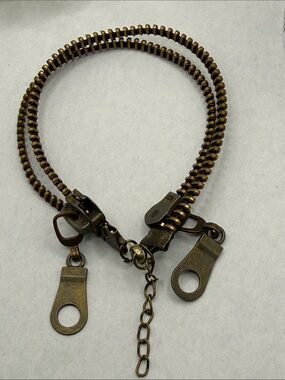 Double Zipper Chain bracelet punk steampunk gothic